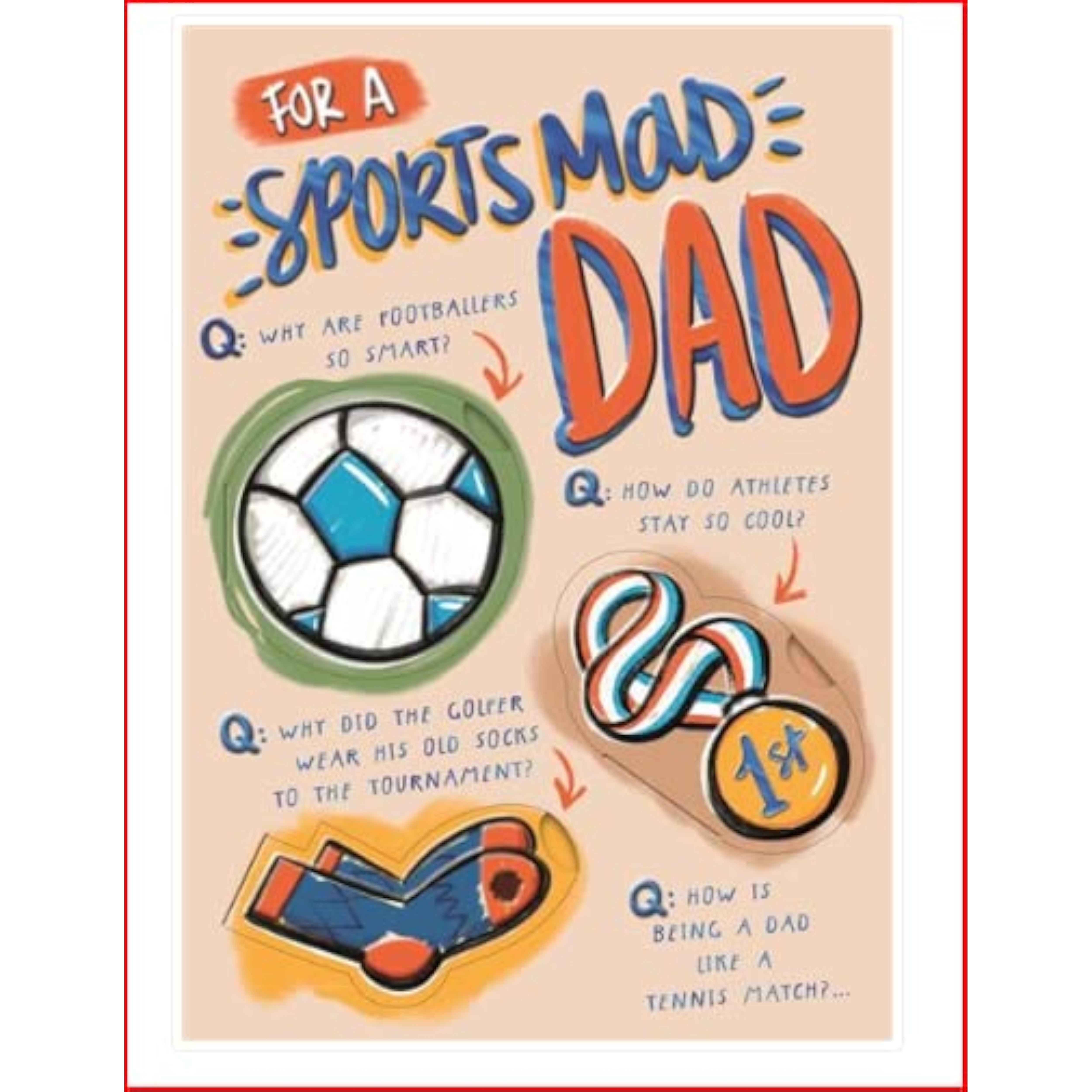 Hallmark Sports Mad Dad Father's Day greeting card featuring sports-themed design for a sports-enthusiast dad.