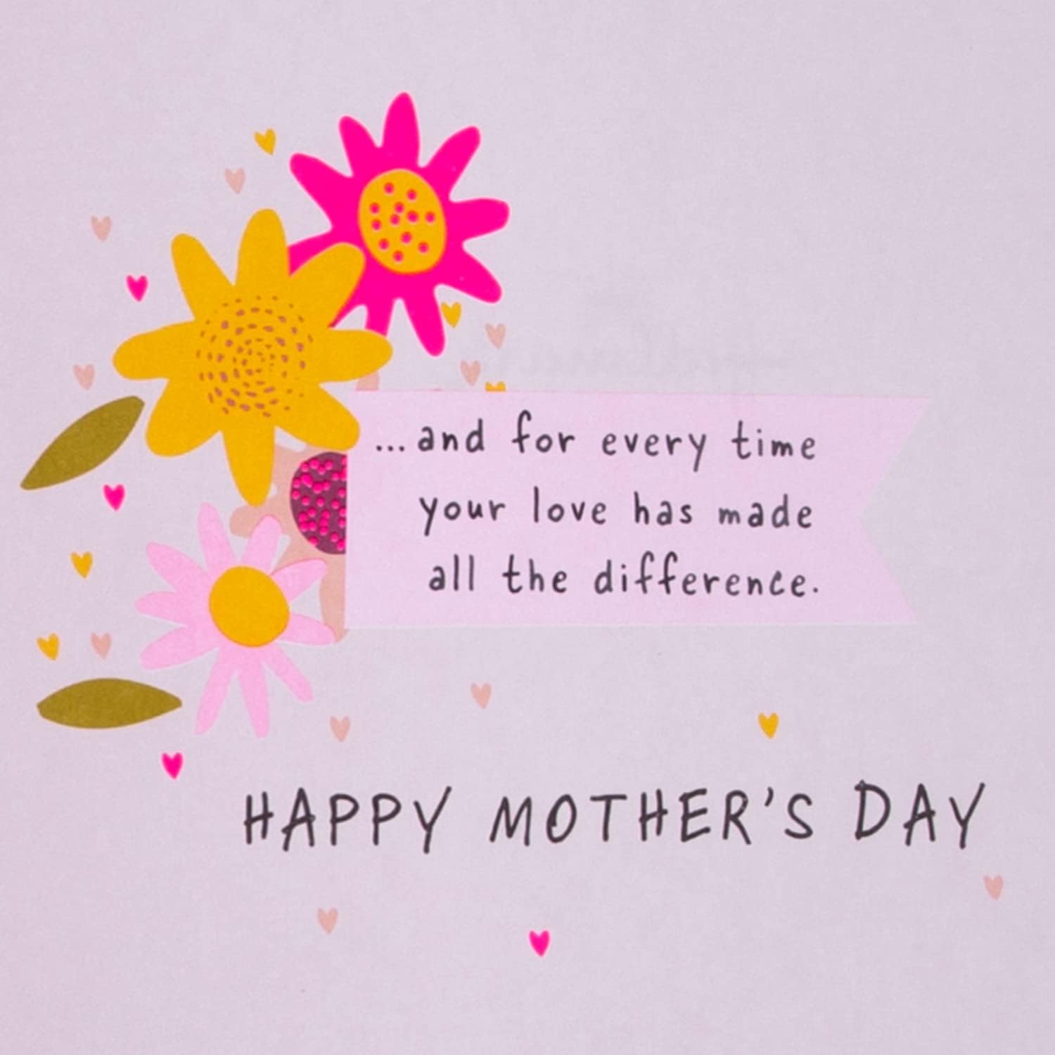 Hallmark vibrant floral bouquet Mother’s Day greeting card with bright, colorful flowers and cheerful design.