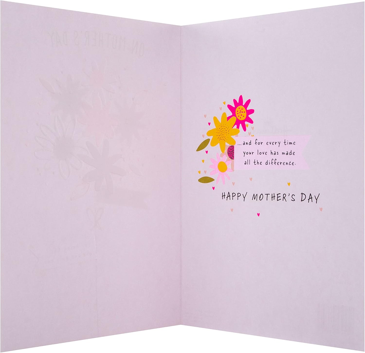 Hallmark vibrant floral bouquet Mother’s Day greeting card with bright and beautiful floral design on the front.