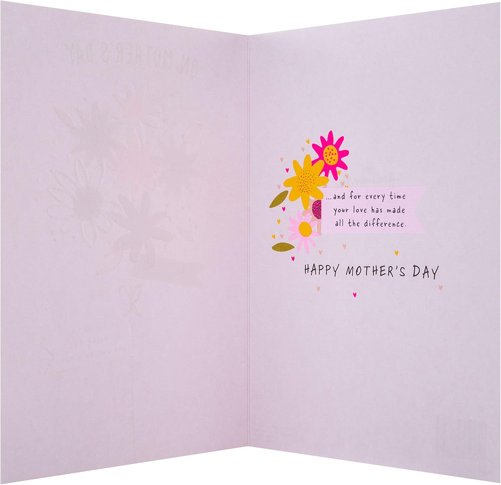 Hallmark vibrant floral bouquet Mother’s Day greeting card with bright and beautiful floral design on the front.