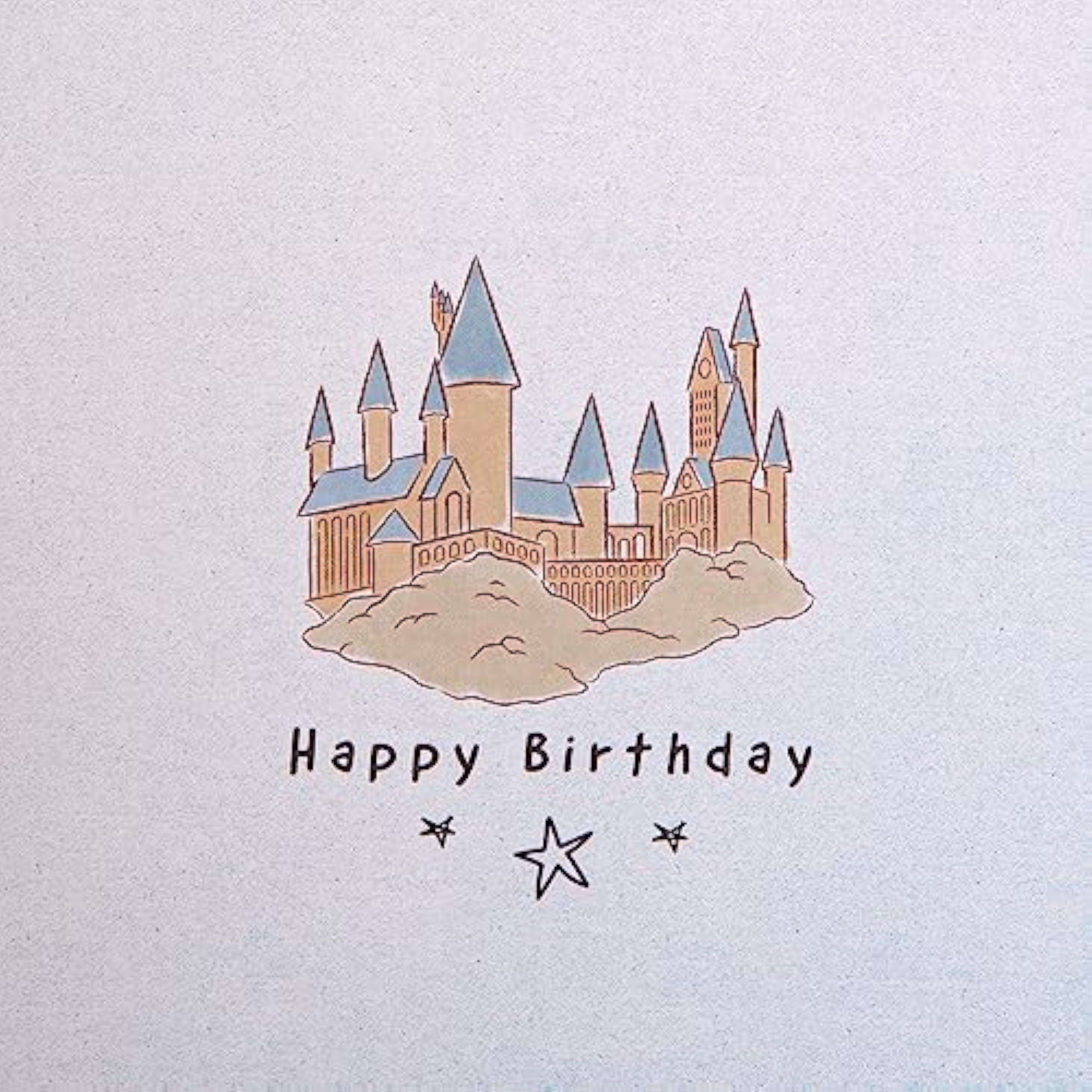 Hallmark Harry Potter birthday greeting card featuring wizard-themed artwork for a son's special celebration.