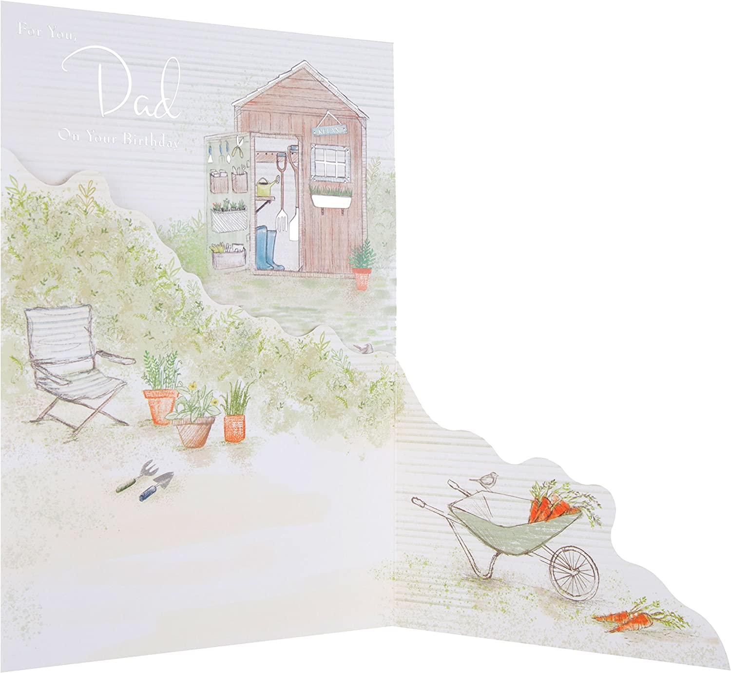 Hallmark Dad birthday greeting card titled "Wonderful" featuring family-themed design, perfect for celebrating dads on their birthday.