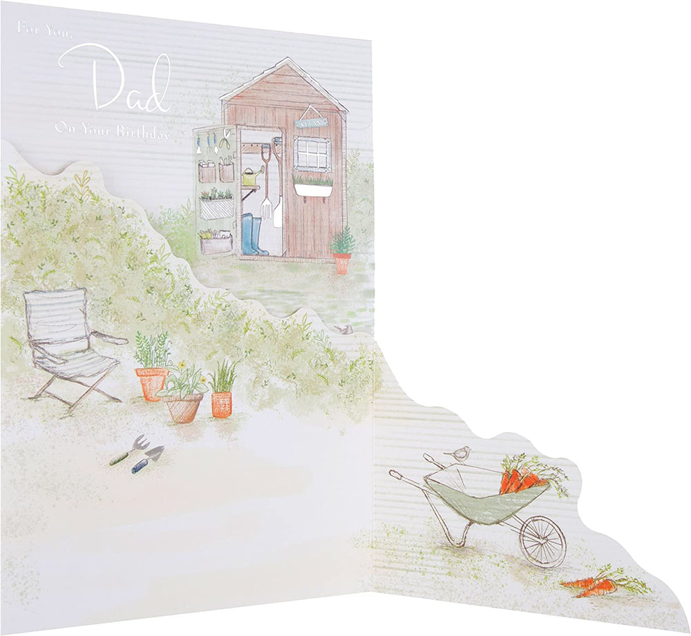 Hallmark Dad birthday greeting card titled "Wonderful" featuring family-themed design, perfect for celebrating dads on their birthday.