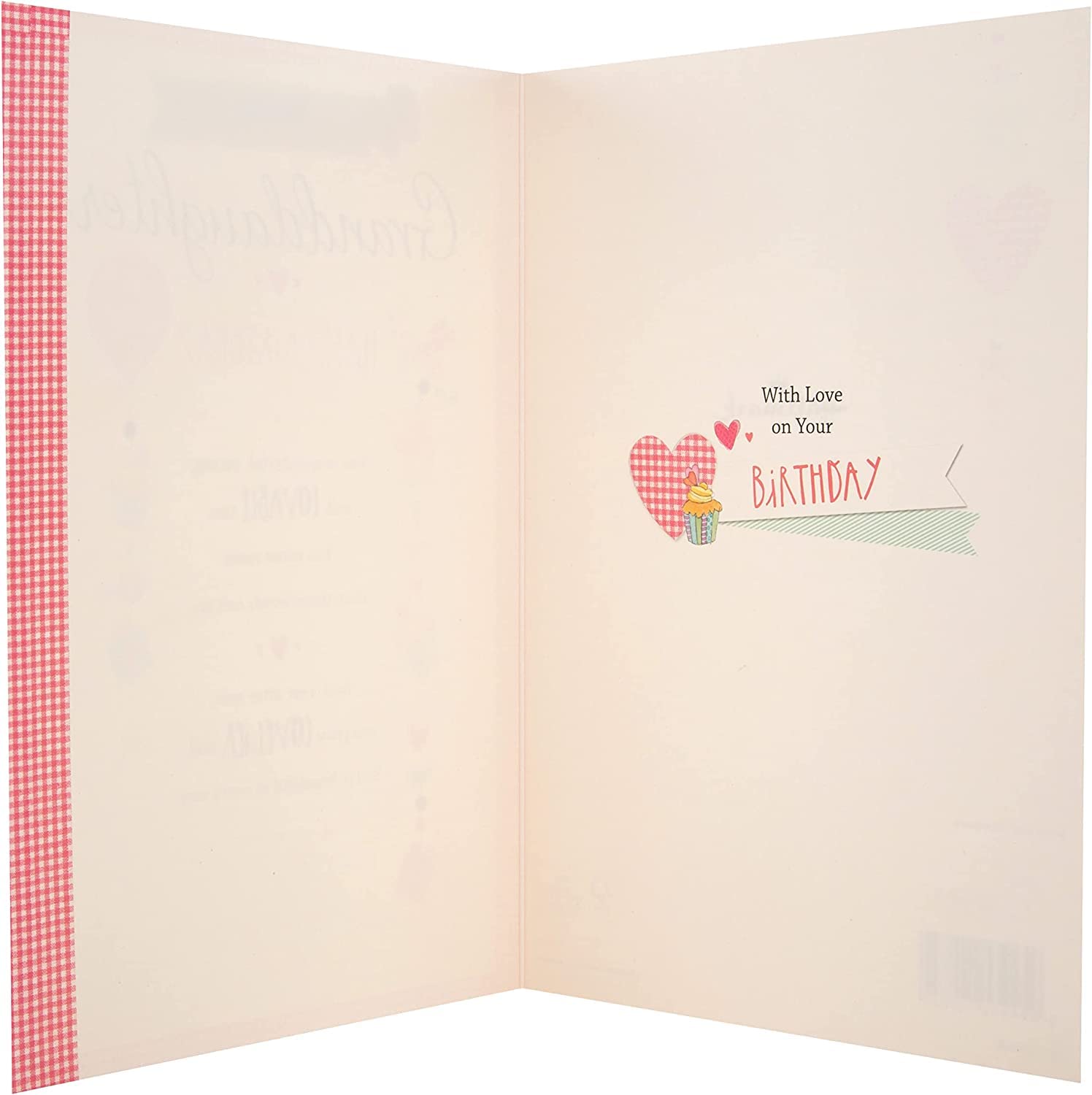 Hallmark beautiful lovable granddaughter birthday card with colorful floral design and heartfelt message inside.