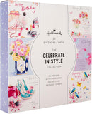 Set of 20 Hallmark floral designs birthday greeting cards in a multi-pack, featuring colorful floral artwork for celebrations.