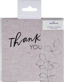 Set of 10 Hallmark thank you greeting cards in two classic grey and brown designs, perfect for expressing gratitude.