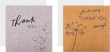 Set of 10 Hallmark thank you greeting cards in two classic grey and brown designs, perfect for expressing gratitude.