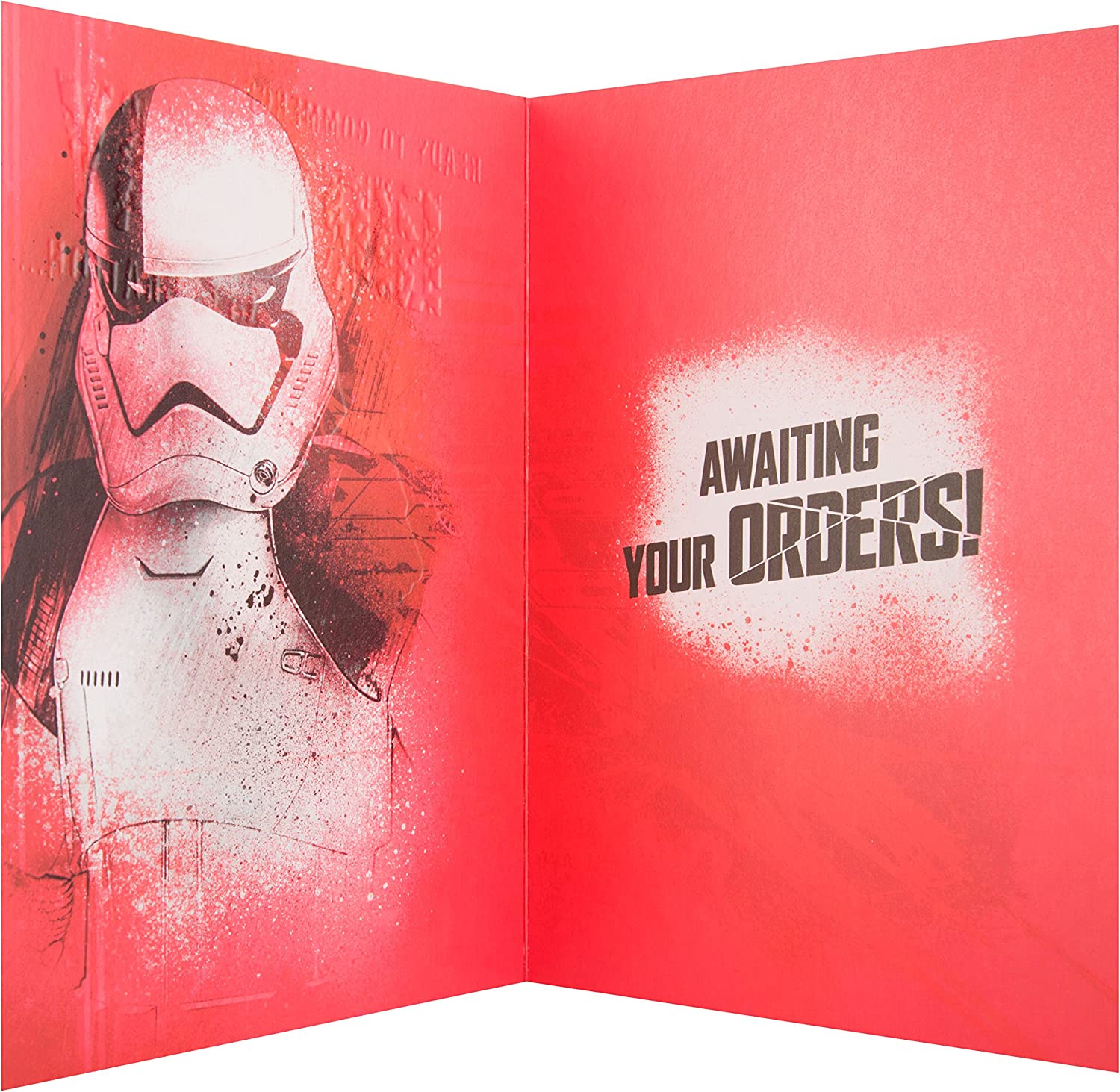 Hallmark Star Wars birthday greeting card featuring characters and space-themed design, ready to celebrate a special occasion.