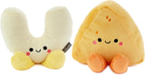 Hallmark Better Together Mac and Cheese Pair soft toys, cute plush toys resembling macaroni and cheese for kids.