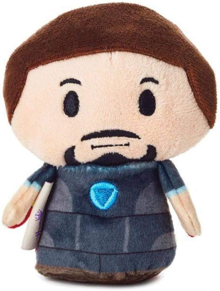 Hallmark Marvel Iron Man Tony Stark reversible plush toy, soft and cuddly Itty Bitty character, perfect for Marvel fans.
