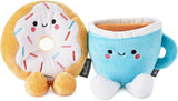 Hallmark Better Together coffee cup and donut plush toys, soft and cuddly, perfect for gifting or collection.
