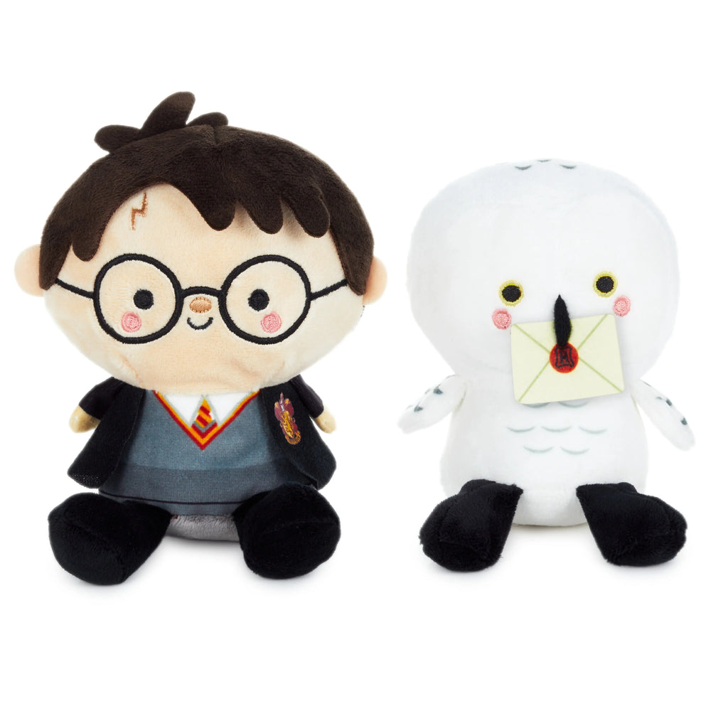 Hallmark Better Together Harry and Hedwig plush toys, soft Harry Potter and owl character plushies for fans and collectors