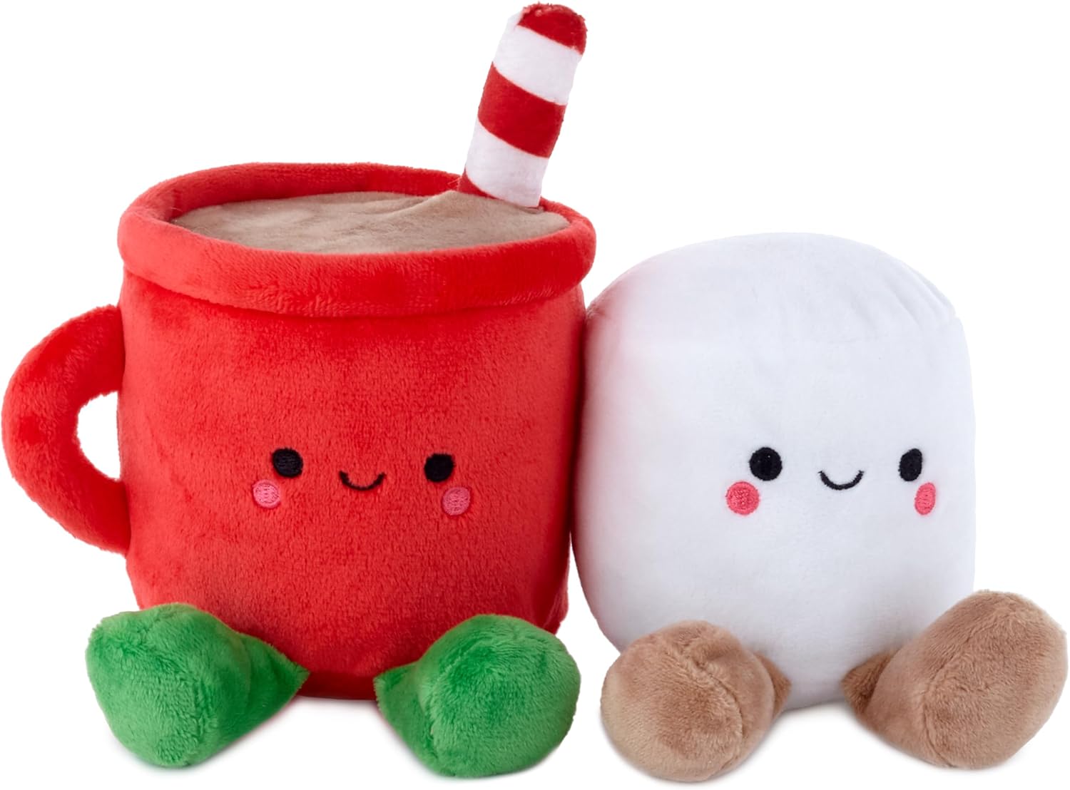 Hallmark Better Together Hot Chocolate and Marshmallow plush soft toys, cuddly pairs for cozy comfort and gift-giving.