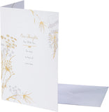 Hallmark sympathy greeting card featuring a contemporary floral design with soft pastel colors and elegant artwork.