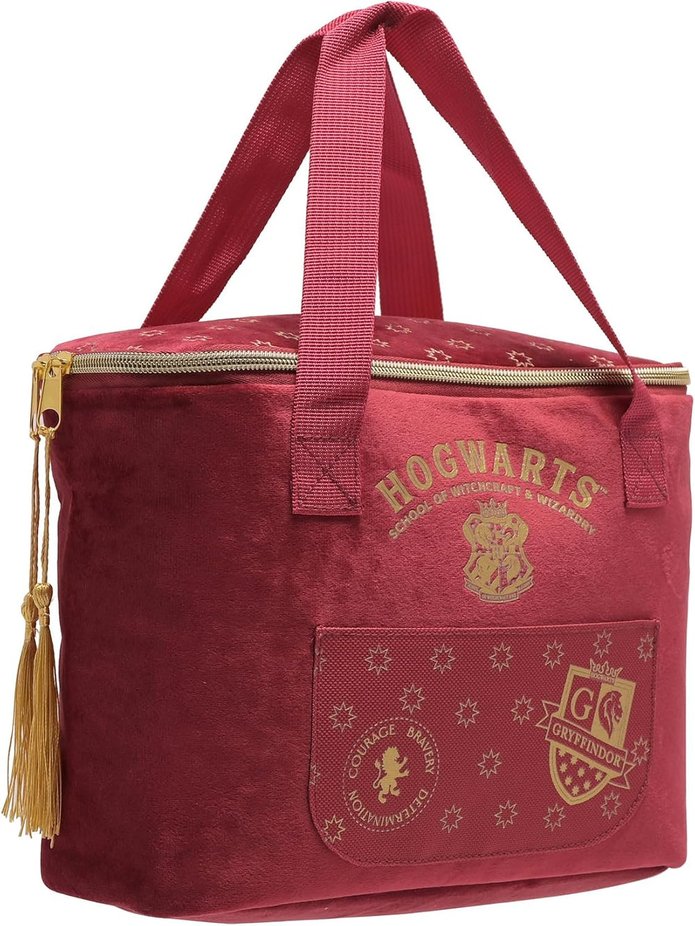 Harry Potter Gryffindor Alumni Lunch Bag featuring house crest and character graphics, ideal for fans and students.