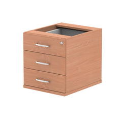 Impulse 3 Drawer Fixed Pedestal Beech I001645 DD