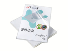 Rexel Cut Flush Folder 90% Recycled Polypropylene A4 140 Micron Clear (Pack 25) 2102243