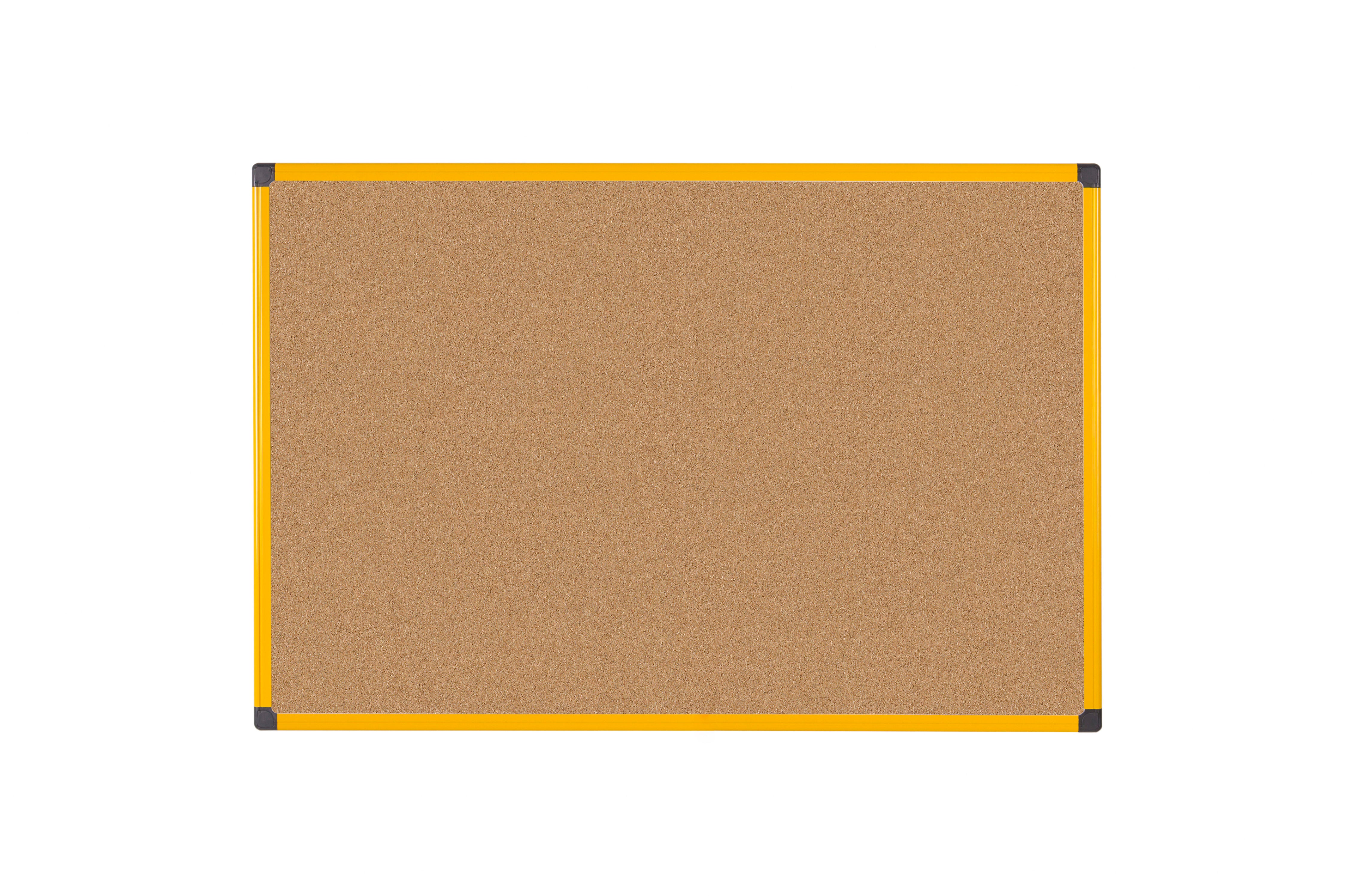 Bi-Office Ultrabrite Cork Noticeboard Yellow Aluminium Frame 600x900mm - CA0311721 DD