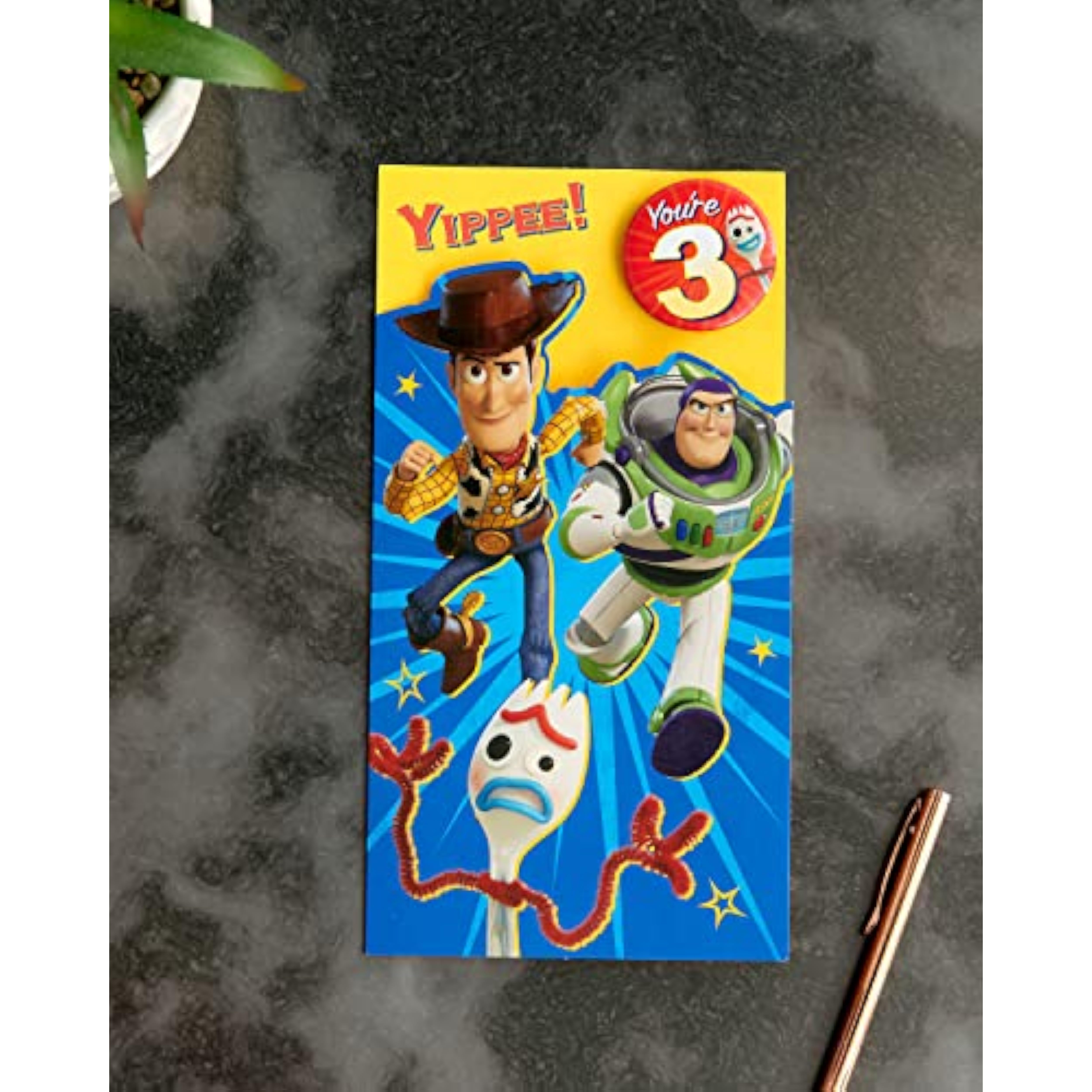 Disney Toy Story Design With Woody, Buzz & Forky 3rd Birthday Card