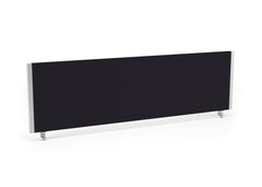 Impulse Straight Screen W1400 x D25 x H400mm Black With Silver Frame - I000274 DD