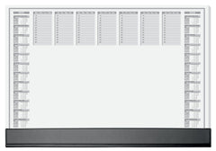 Sigel Paper Desk Pad Office with 2 Year Calendar and Weekly Planner 595x410mm 40 Sheets White with Black Protective Strip HO365