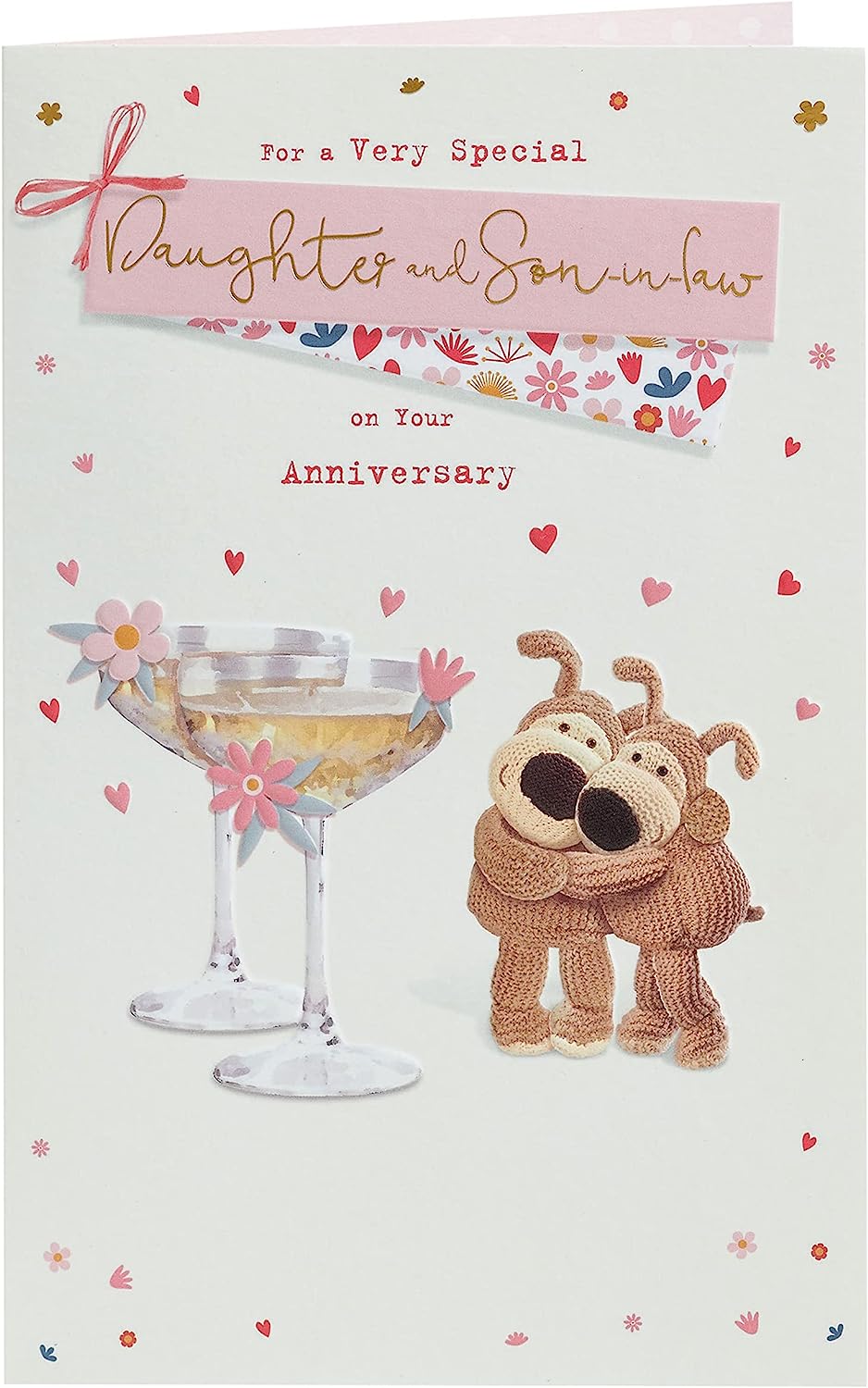 Gold Foil Finishes Boofle Daughter & Son-In-Law Anniversary Card