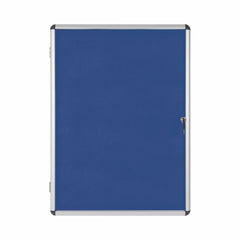 Bi-Office Enclore Blue Felt Lockable Noticeboard Display Case 9 x A4 720x981mm - VT630107150 DD