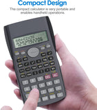 Black Helect 2-Line Engineering Scientific Calculator with large display and multiple function keys for school and business use.