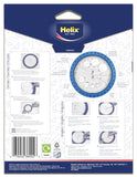 Helix Maped angle and circle maker template with assorted designs, used for precise math drawing and geometric constructions.