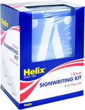 Helix 150mm Signwriting Kit with maths set tools, including compasses, rulers, and pens for signmaking and drafting.