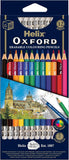 Set of 12 Helix Erasable Colouring Pencils with vibrant colors and easy erase feature, ideal for creative art projects.