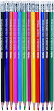 Set of 12 Helix Erasable Colouring Pencils with vibrant hues, ideal for detailed coloring and easy erasing.