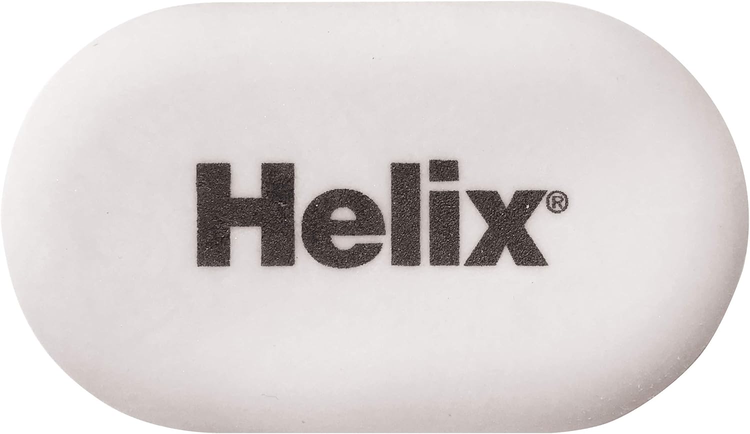 Large white Helix tablet eraser for stationery, designed for precise clean erasing on paper surfaces.
