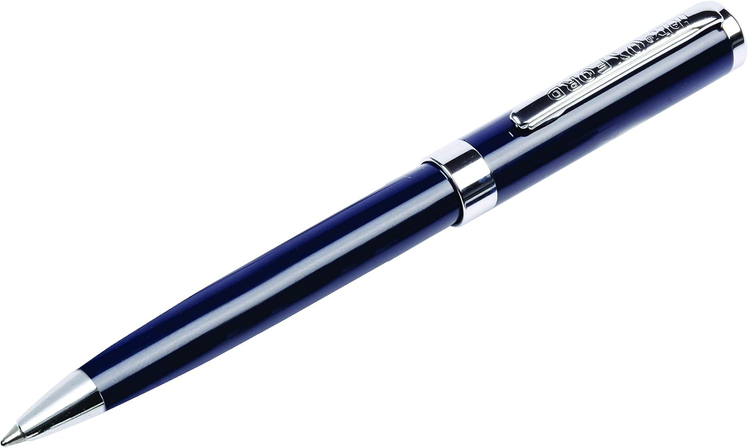 Helix Oxford Premium ballpoint pen with rose gold finish, smooth writing, and elegant stationery design.