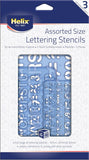 Helix 3 in 1 stencil template set with various geometric and decorative patterns for art and craft projects.