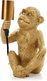Hestia Monkey novelty lamp with bulb, 25cm tall, decorative home decor featuring a playful monkey figure holding a light bulb