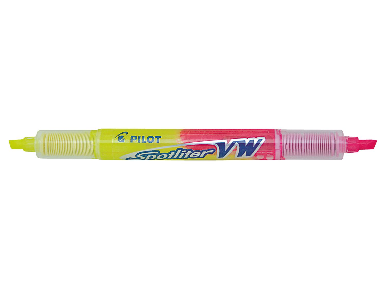 Pilot Begreen Spotliter VW Highlighter Pen Twin Chisel Tip 3.3mm Line Yellow/Pink (Pack 10) - 4902505324536