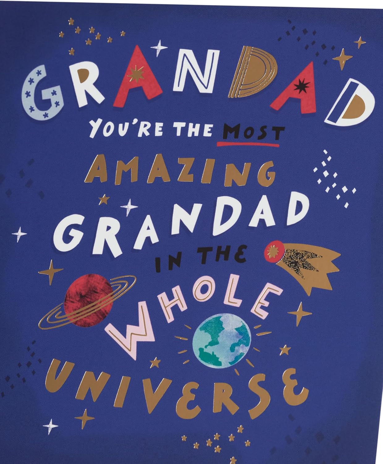 UK Greetings Father's Day Card for Grandad - Sweet Space Design