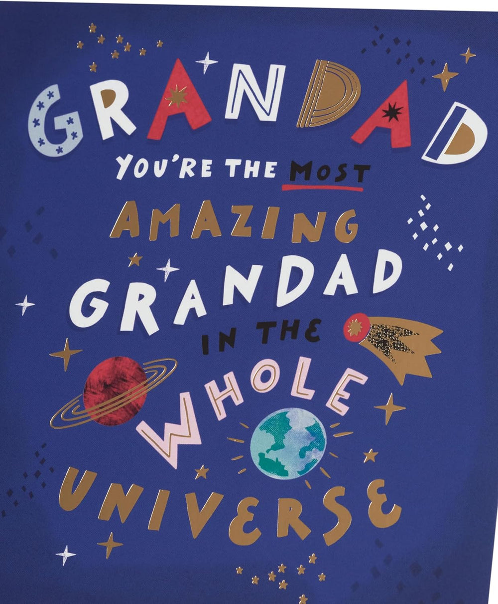 UK Greetings Father's Day Card for Grandad - Sweet Space Design