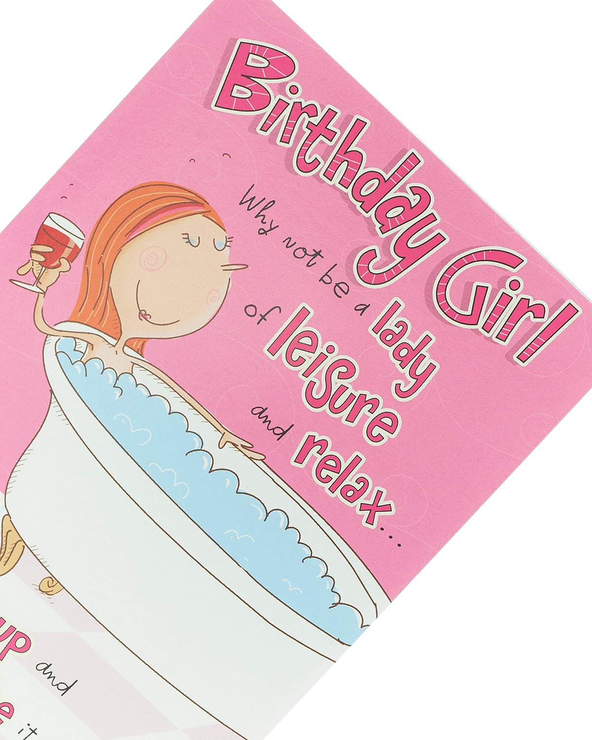 Lady of Leisure Humorous Giggles Girl Birthday Card