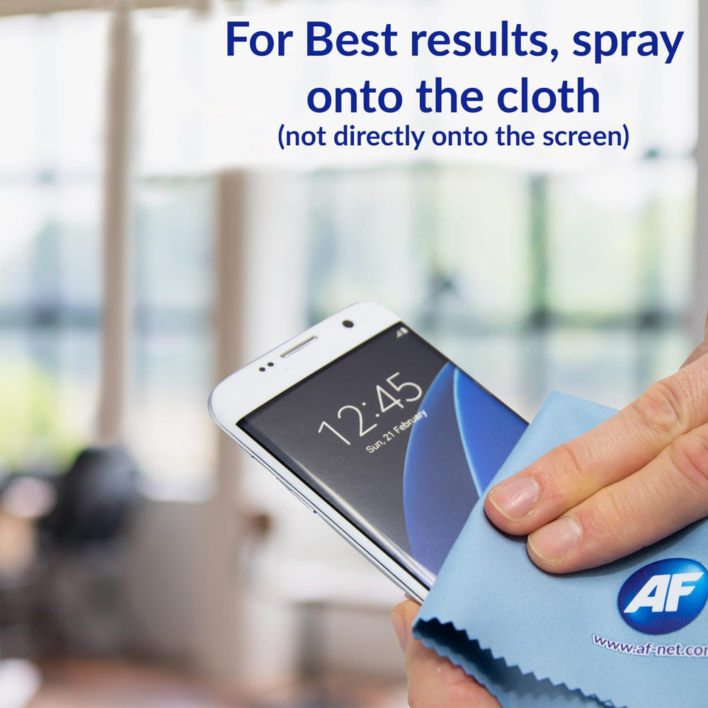 AF Multi-Screen Clene- Screen Cleaning Pump Spray with Micro Fibre Cloth - 200ml for Mobile Phones, TV's, Laptops, Monitors, LED, LCD, Plasma & Tablets - MCA_200MIF
