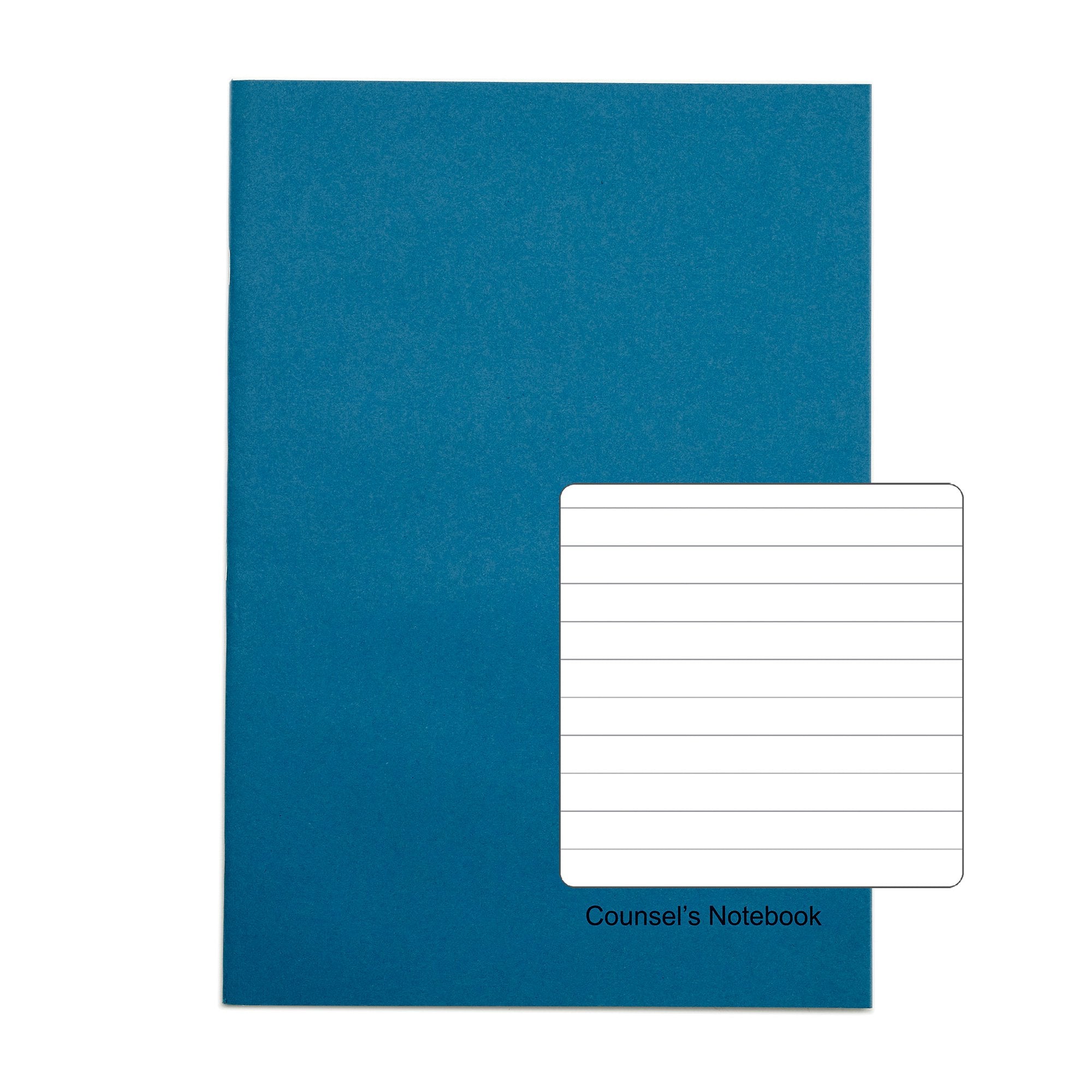 Rhino A4 Perforated Counsels/Council Notebook 96 Page Feint Ruled 8mm Light Blue (Pack 10) - RHCN5-4 DD