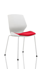 Florence White Frame Visitor Chair in Bergamot Cherry KCUP1536 DD