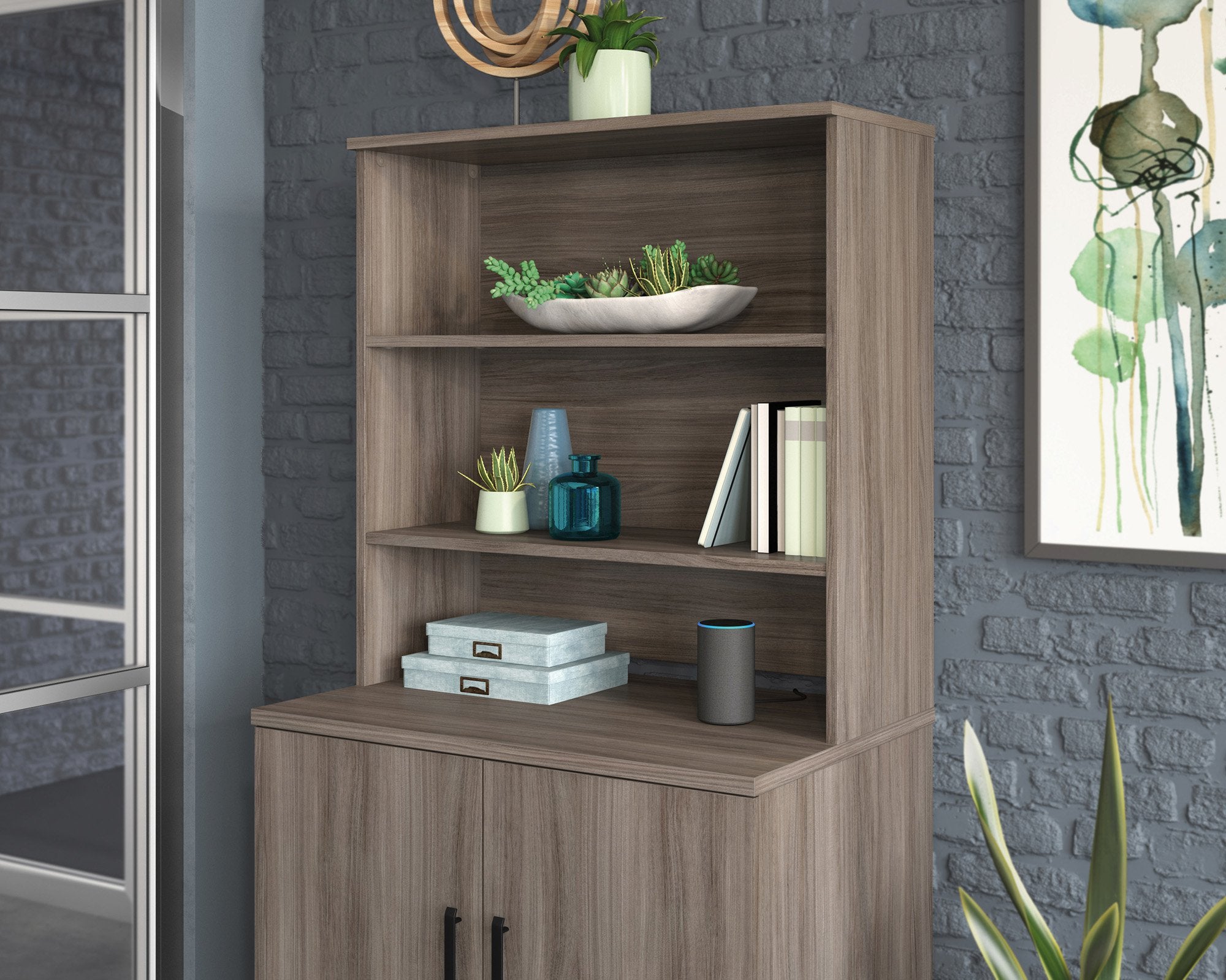 Affiliate Hutch for Storage Unit W900 x D368 x H915mm Hudson Elm Finish - 5427430 DD