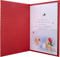 Hallmark Boxed Christmas Card for Fianc� - Cute Forever Friends Winter Love Design