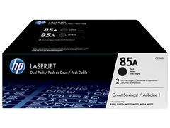 HP 85A Black Standard Capacity Toner Cartridge Twinpack 2 x 1.6K pages for HP LaserJet Pro M1132/M1212/M1217/P1102 - CE285AD