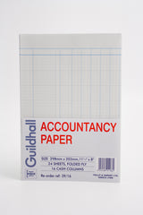Guildhall Account Paper 298x203mm 16 Cash Column 24 Sheets (Pack 10) 39/16Z