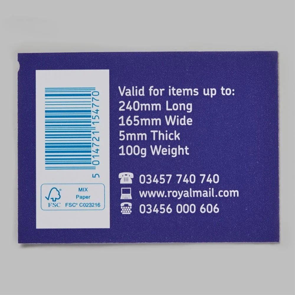 Royal Mail 1st Class Stamp Book – Pack of 8 Self-Adhesive Stamps for UK Priority Mail