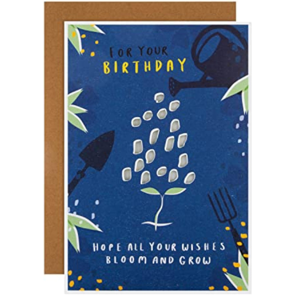 Contemporary Garden Design with Seeded Paper Insert Birthday Card