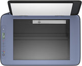 HP Deskjet 2921 inkjet printer in white with paper tray and control panel, designed for home office use.